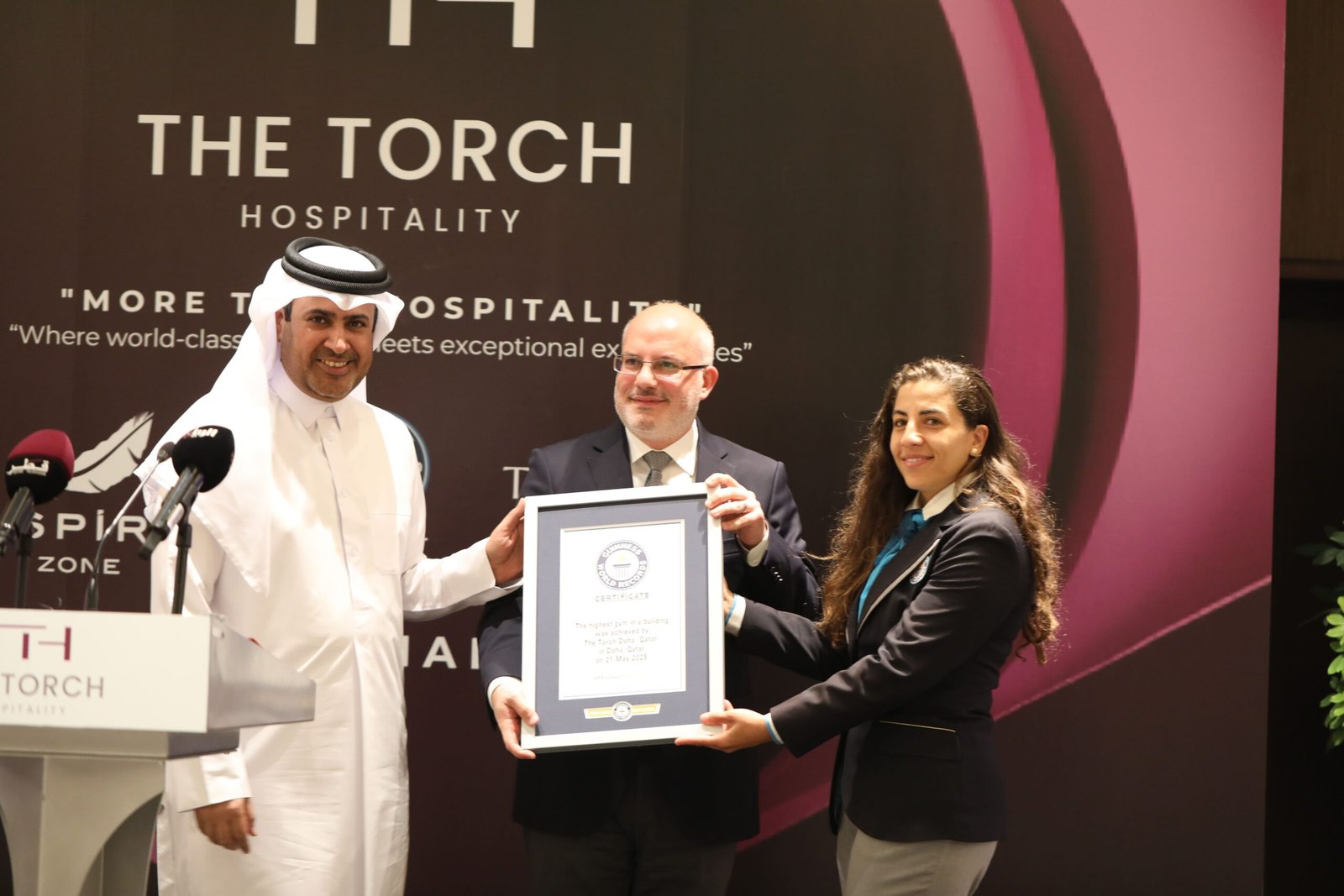 The Torch Hospitality Launches with Grand Ceremony and Unveils The Torch Club at The Torch Doha – The World’s Highest Gym In A Building Recognized by Guinness World Records